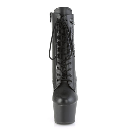 ADORE-1020PK Pleasers 7" Heel Black Pole Dance Ankle Boots-Pleaser- Sexy Shoes Alternative Footwear