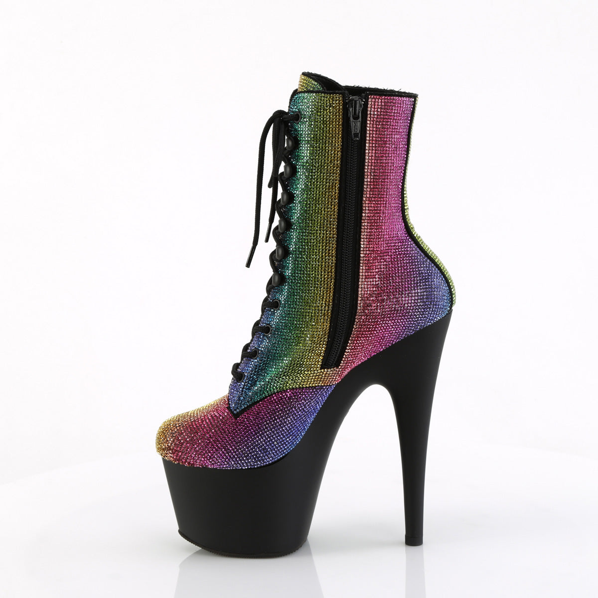 ADORE-1020RS Pleaser Rainbow Pride Bling Exotic Dancing Ankle Boots