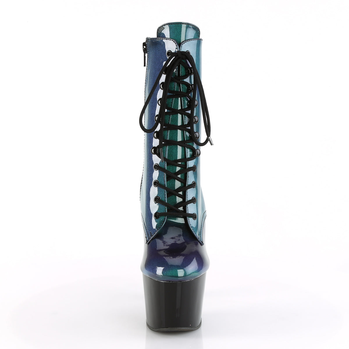 adore 1020shg pleaser fetish boots 7 inch stiletto heel lace up platforms ankle boots side zip