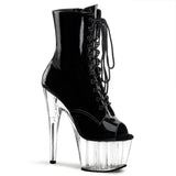 Black 7 Inch Fetish Platform Ankle Boots -  Pleaser ADORE-1021