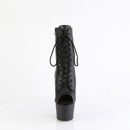 ADORE-1021 Pleaser Sexy Black Open Toe Pole Dancing Ankle Boots