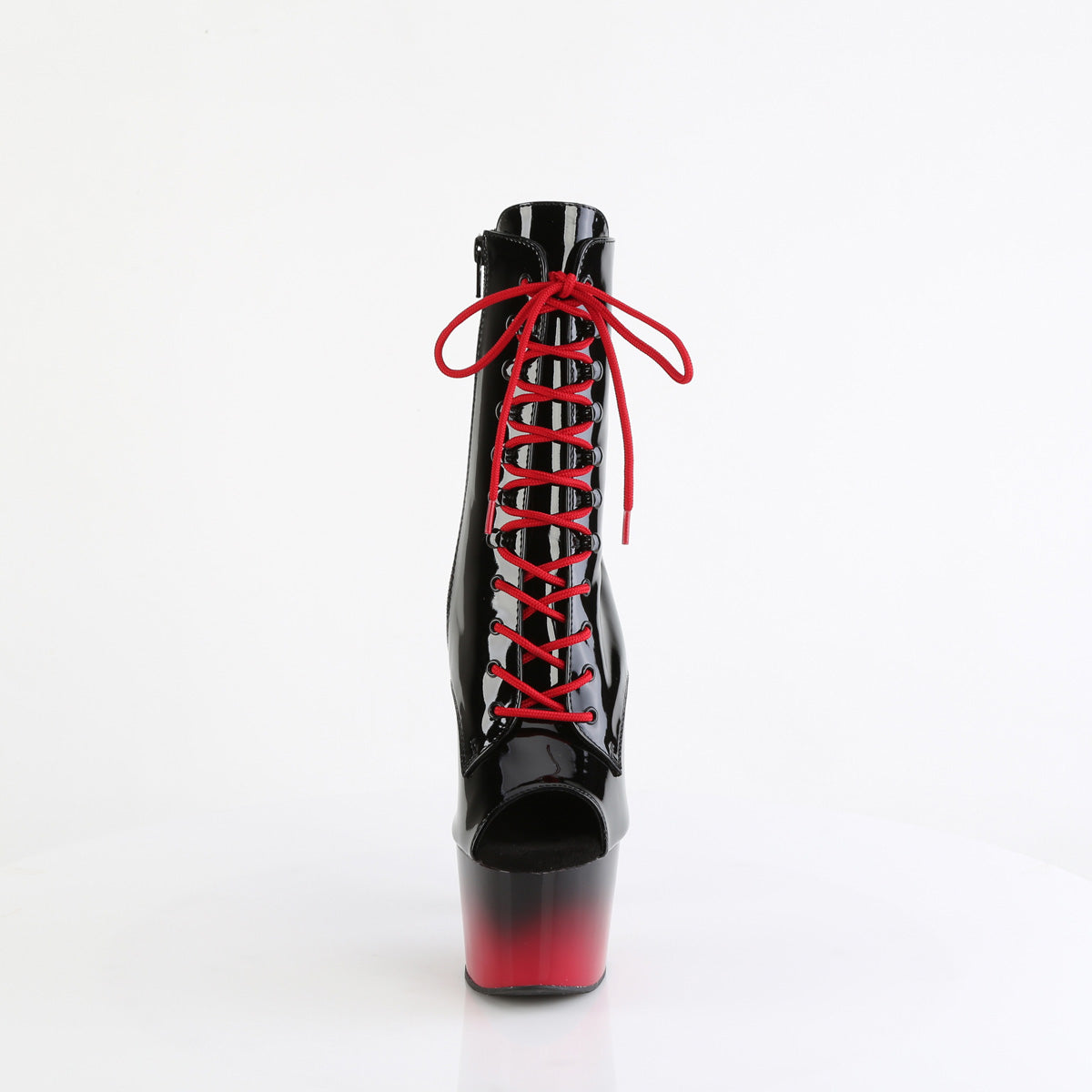 adore 1021br h pleaser sexy footwear blk pat blk red