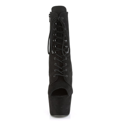 ADORE-1021FS Pleaser 7 Inch Heel Black Strippers Ankle Boots-Pleaser- Sexy Shoes Alternative Footwear