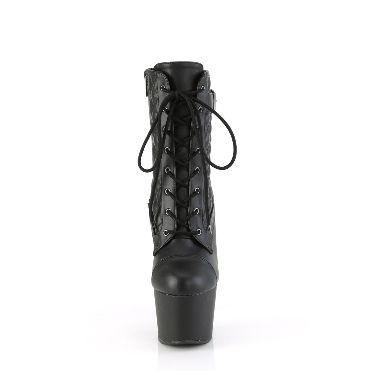ADORE-1033 Pleaser Black Faux Leather Exotic Dancing Ankle Boots