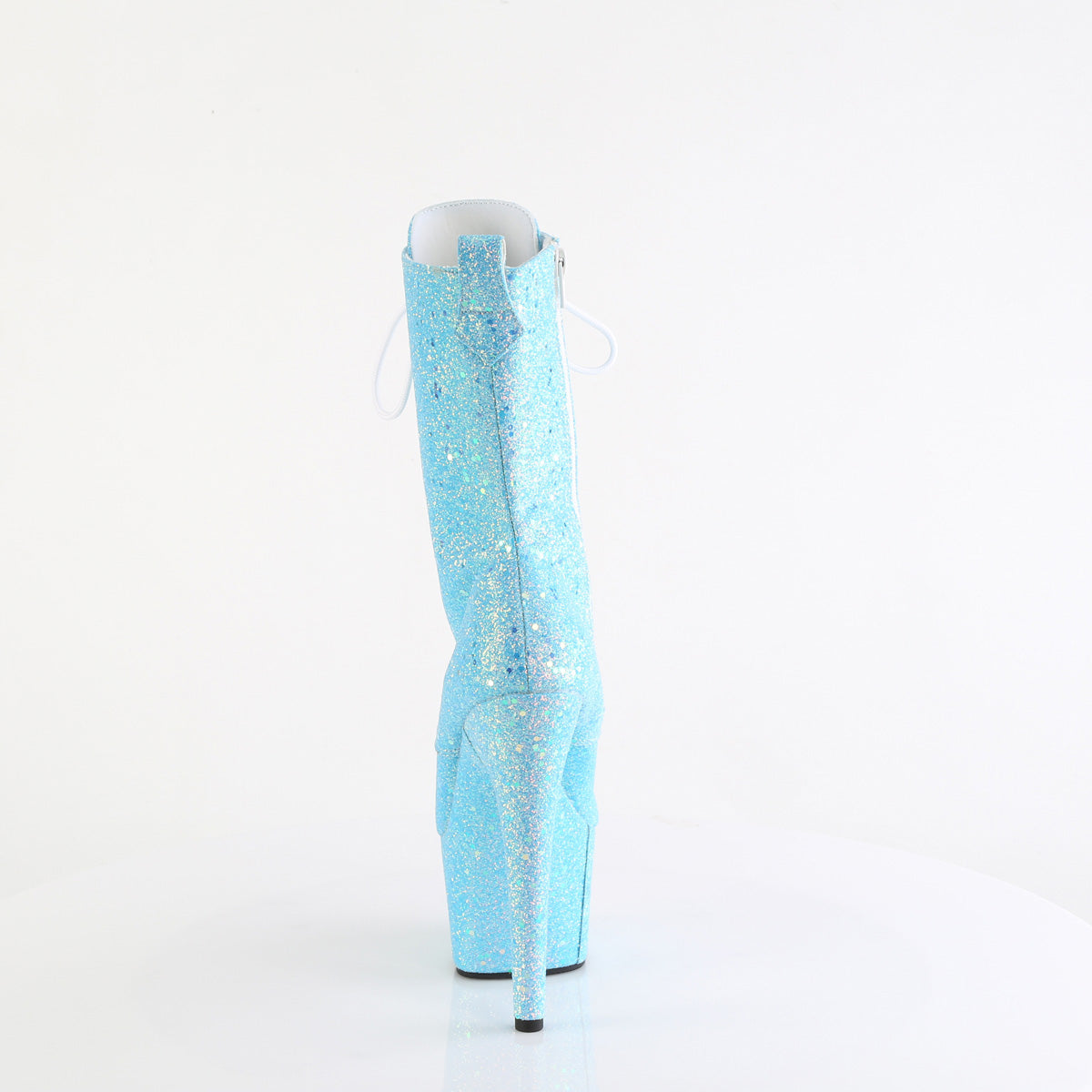 ADORE-1040-IG Pleaser Sexy Baby Blue Glitter Exotic Dancing Boots