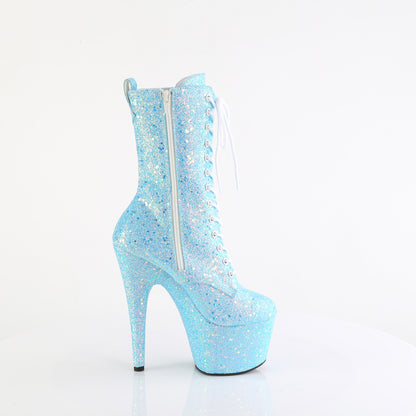 ADORE-1040-IG Pleaser Sexy Baby Blue Glitter Exotic Dancing Boots