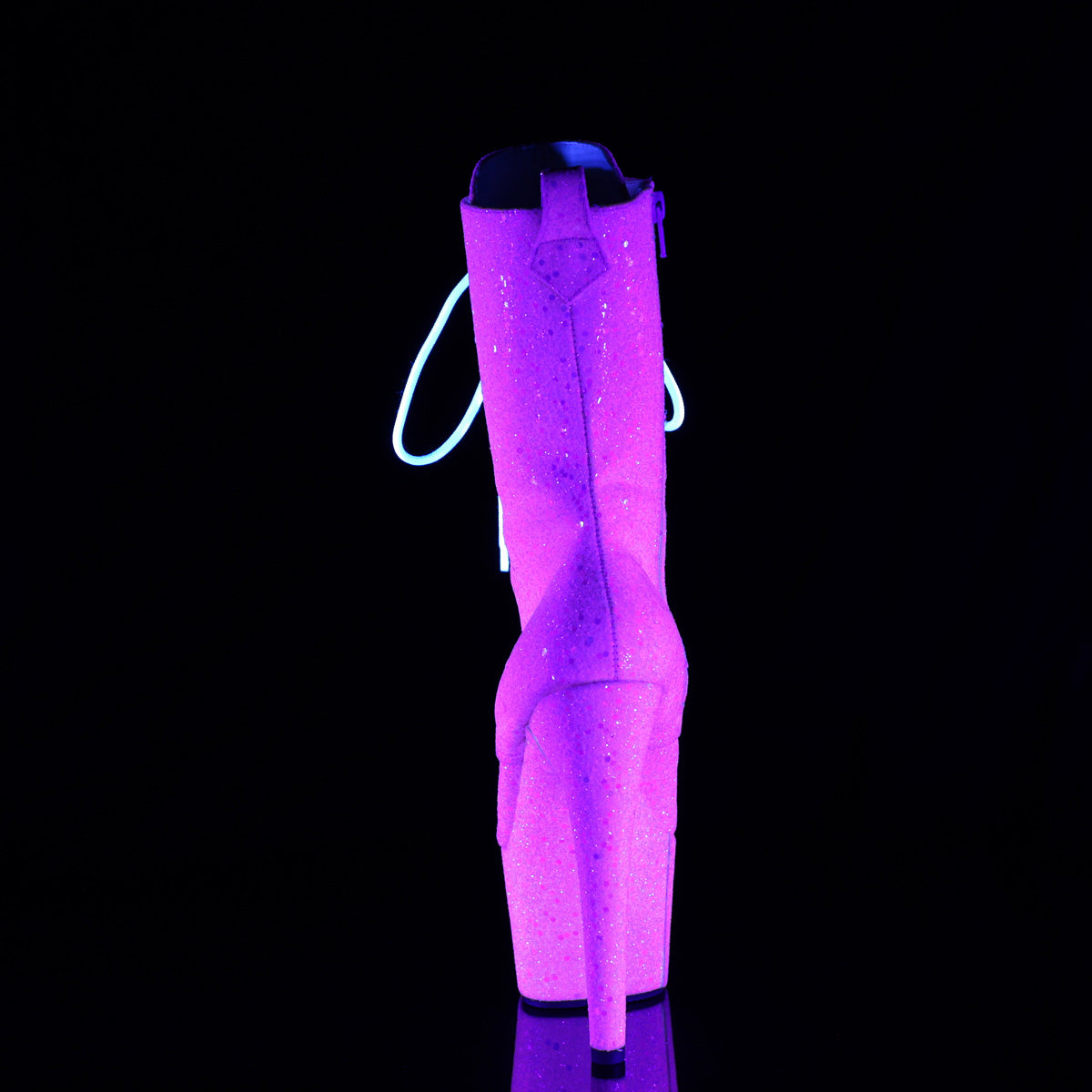 ADORE-1040-IG Pleaser Neon Pink Glitter Exotic Dancing Boots
