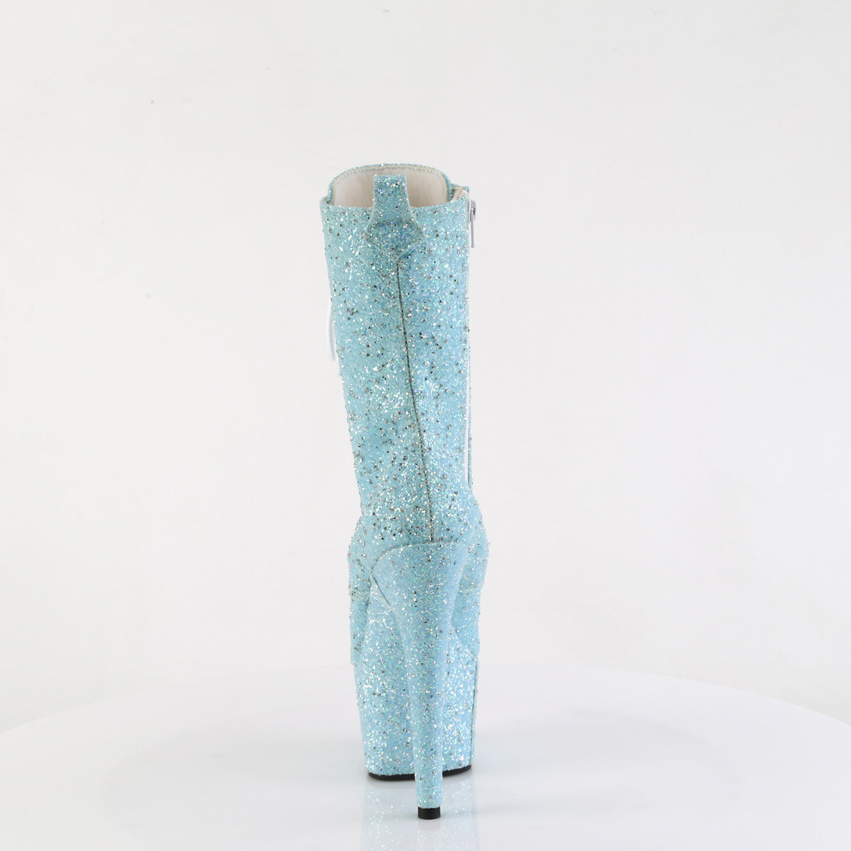 ADORE-1040GR Pleaser Sexy Baby Blue Glitter Stripper Boots