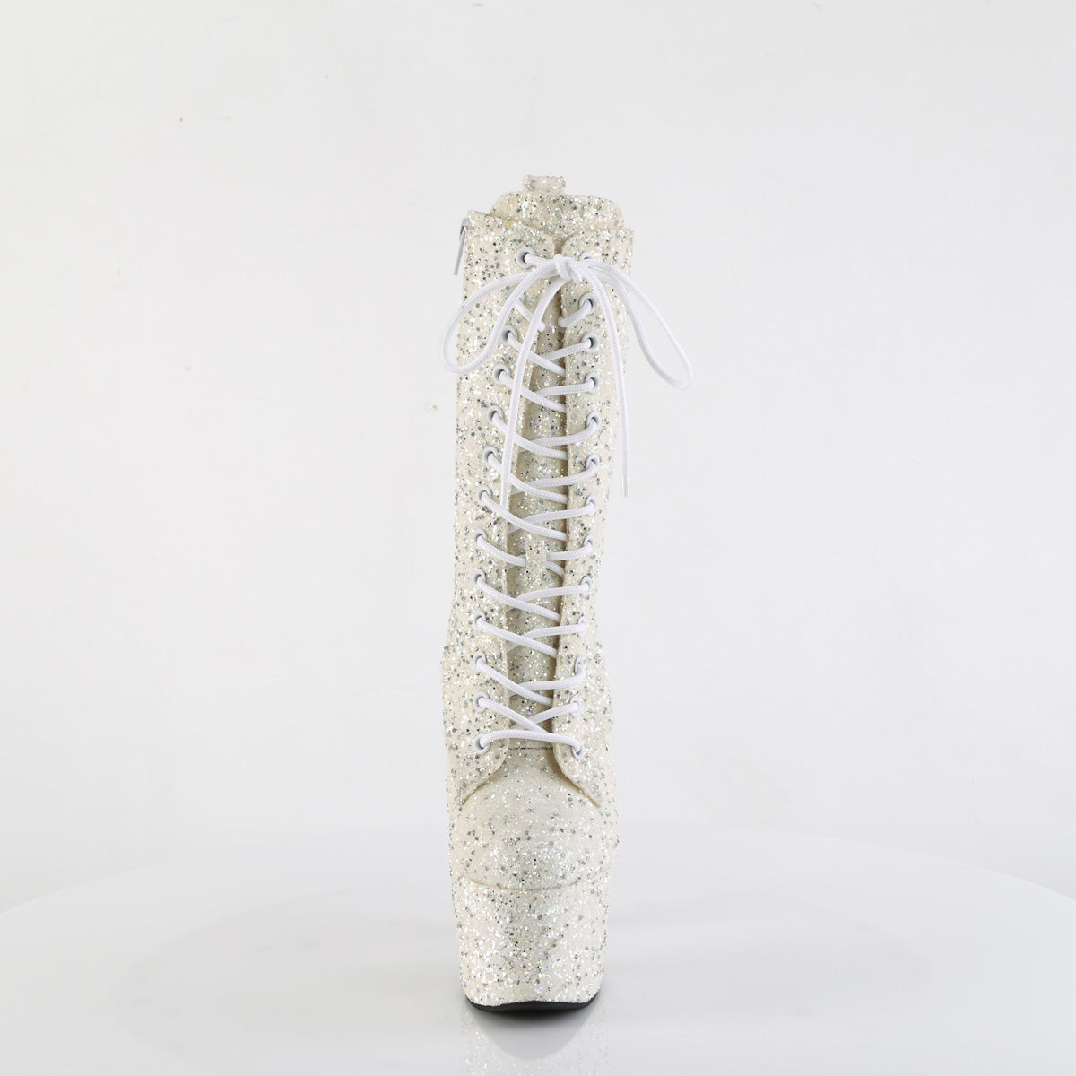 adore 1040gr pleaser sexy footwear ivory multi glitters matching