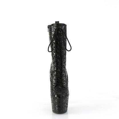 ADORE-1040LPH Pleaser Black Leopard Print Exotic Dancing Boots