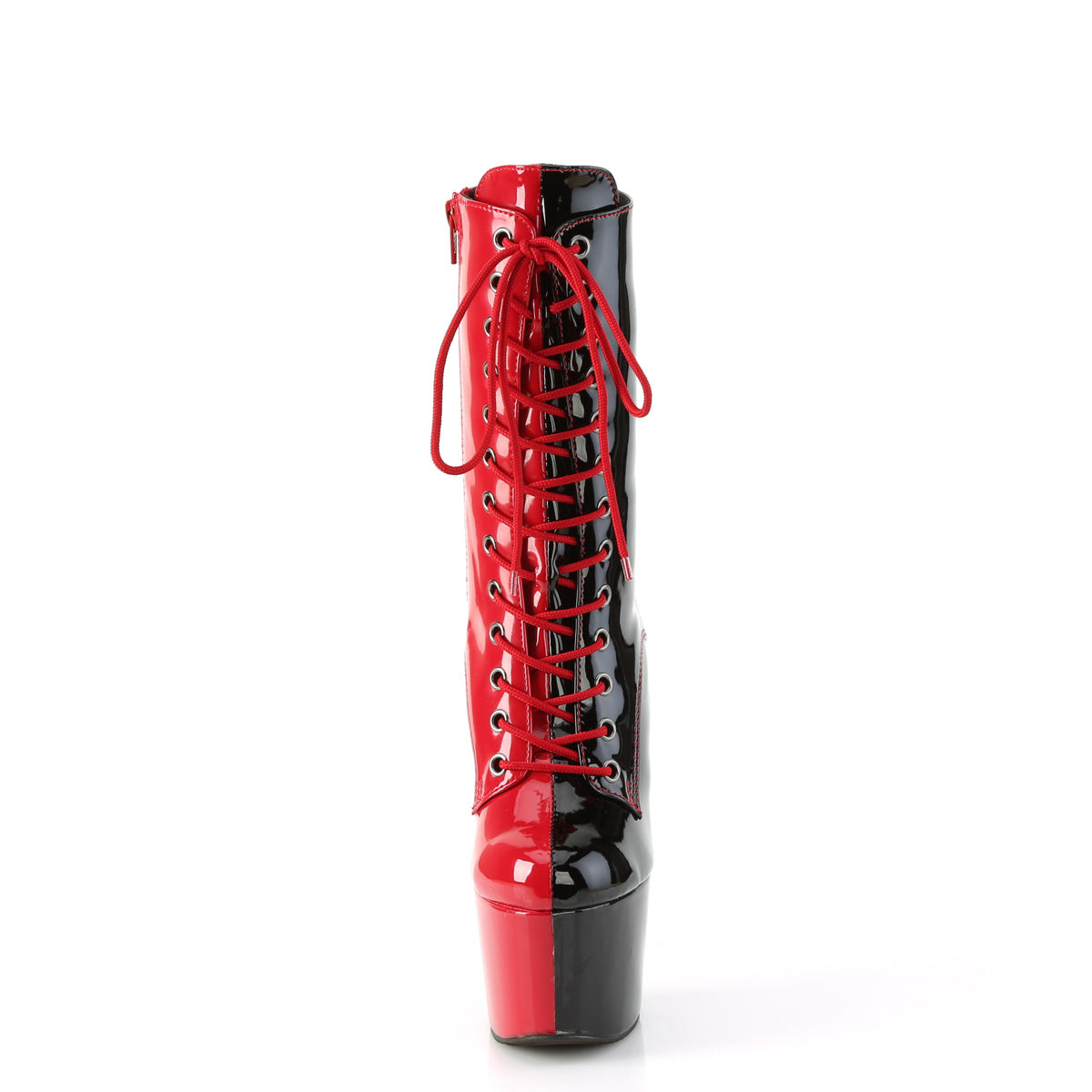 ADORE-1040TT Pleaser Red-Black Patent Split Exotic Dancing Boots