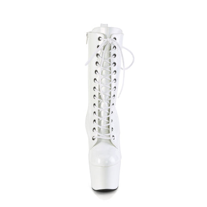 ADORE-1040WR-HG Pleaser White Holo Patent Exotic Dancing Boots