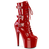 ADORE-1043 Pleaser Fetish Red Patent Exotic Dancing Mid-Calf Boots