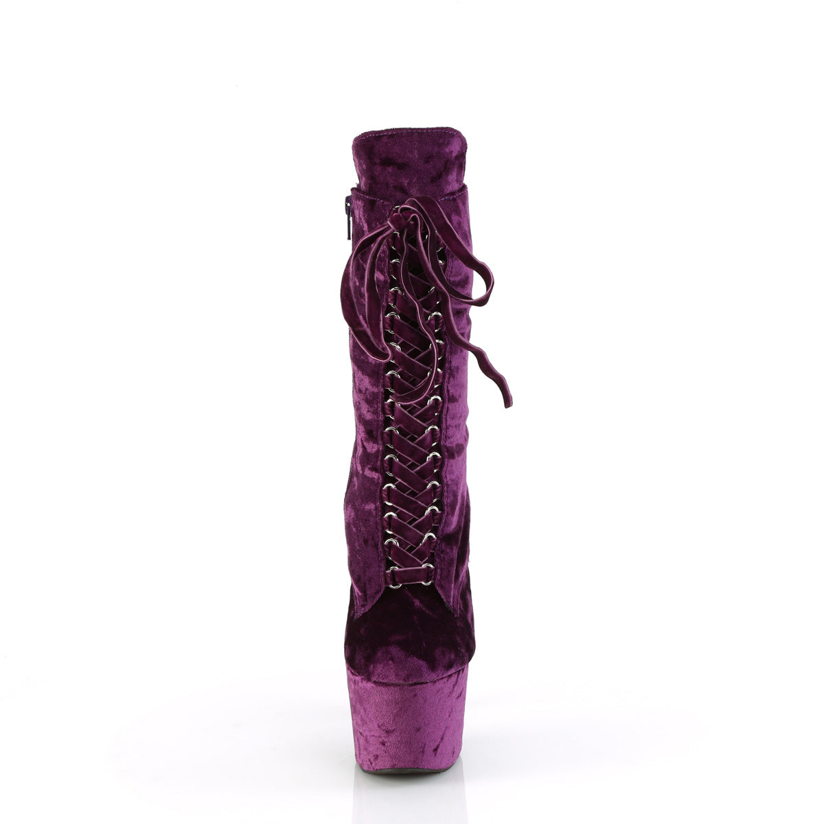 ADORE-1045VEL Pleaser Sexy Purple Velvet Exotic Dancing Ankle Boots
