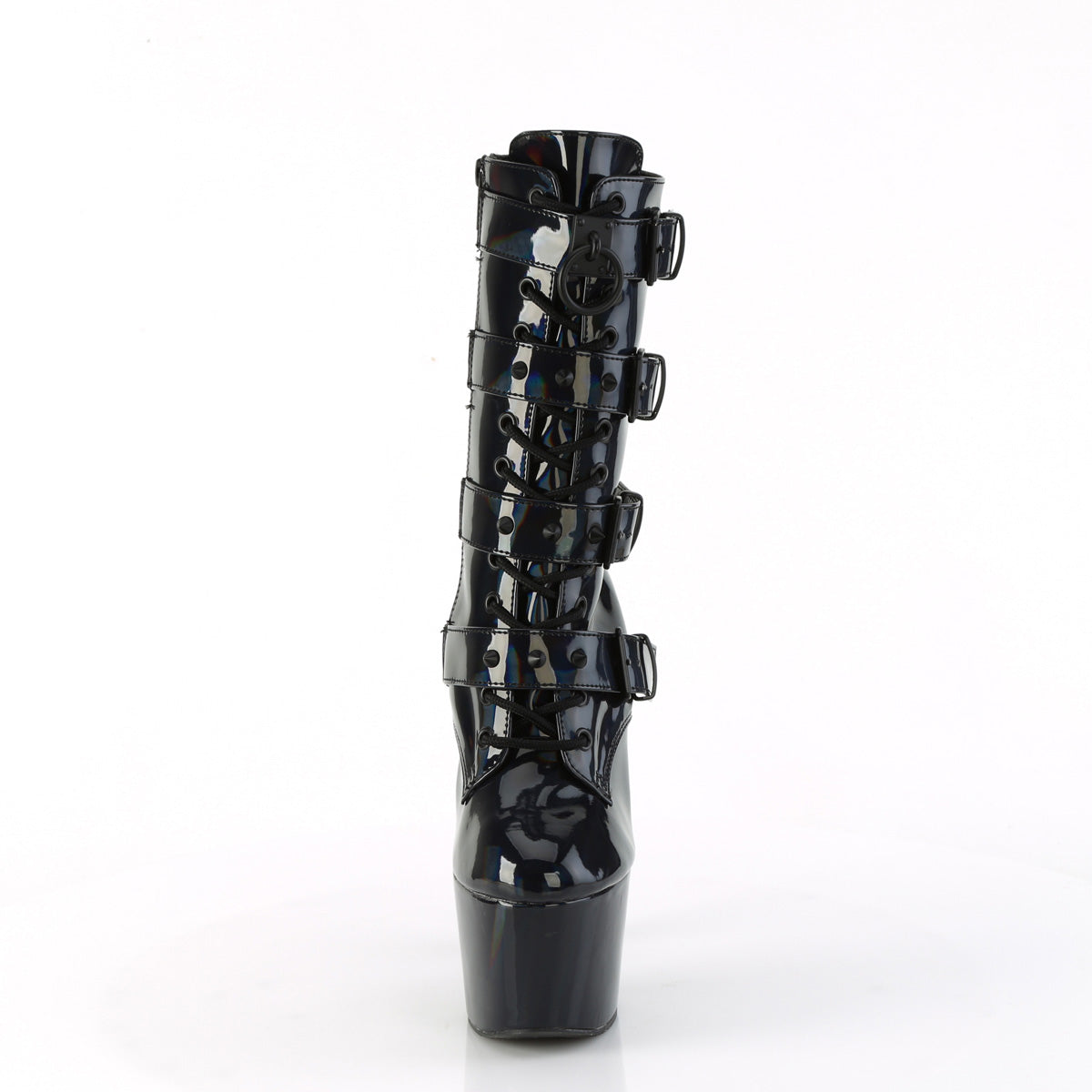 adore 1046 pleaser sexy footwear blk holo pat matching