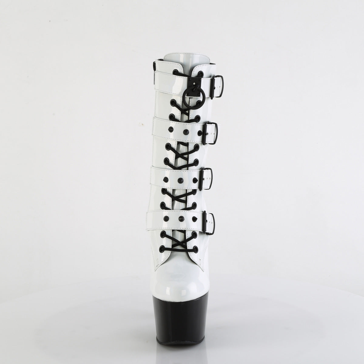 adore 1046tt pleaser sexy footwear wht holo pat blk