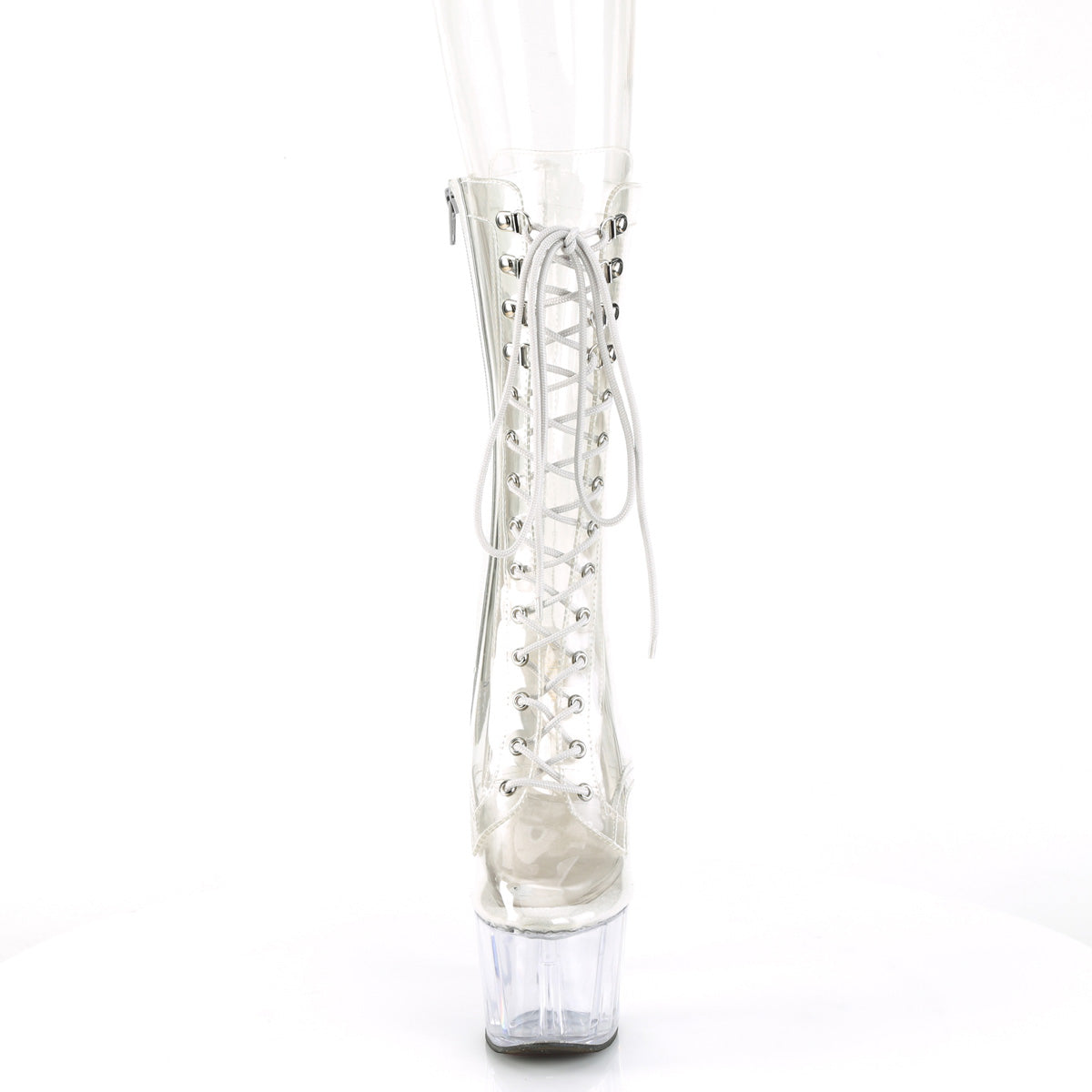 ADORE-1050C Pleaser Clear Exotic Dancing Transparent Mid-Calf Boots