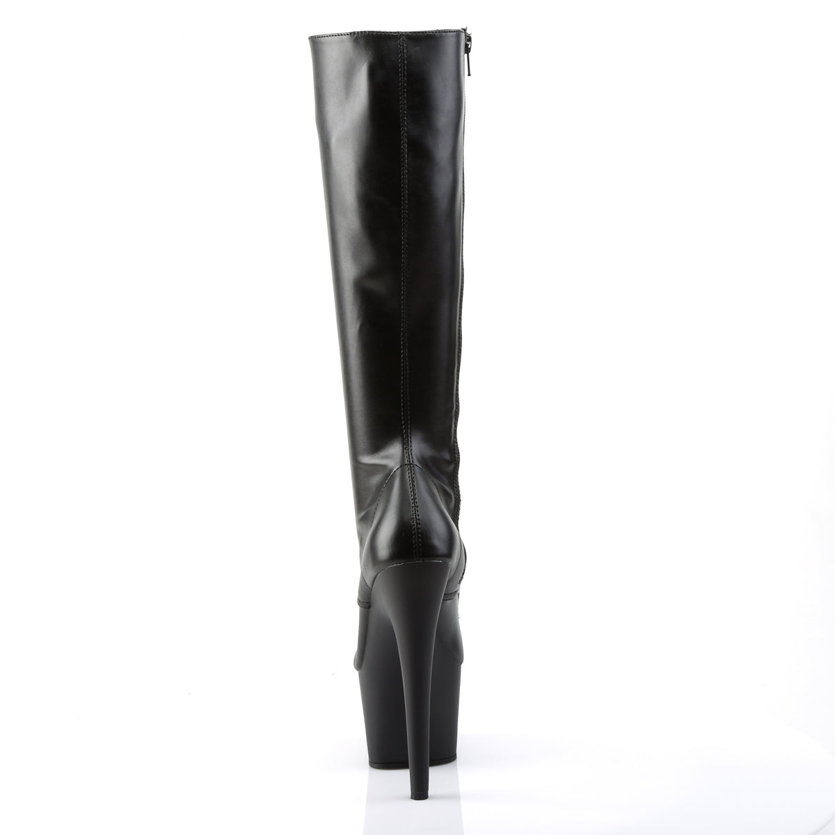 ADORE-2023 Pleasers 7 Inch Heel Black Pole Dancer Knee Highs-Pleaser- Sexy Shoes Fetish Footwear