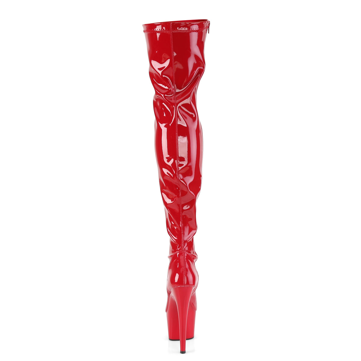 ADORE-3000 Pleaser 7 Inch Heel Red Pole Dancing Thigh Highs-Pleaser- Sexy Shoes Fetish Footwear