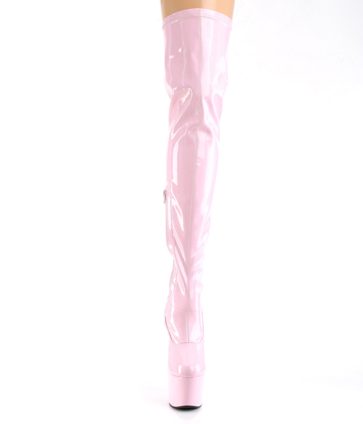 ADORE-3000HWR 7 Inch Heel Baby Pink Pole Dancing Thigh Highs-Pleaser- Sexy Shoes Alternative Footwear