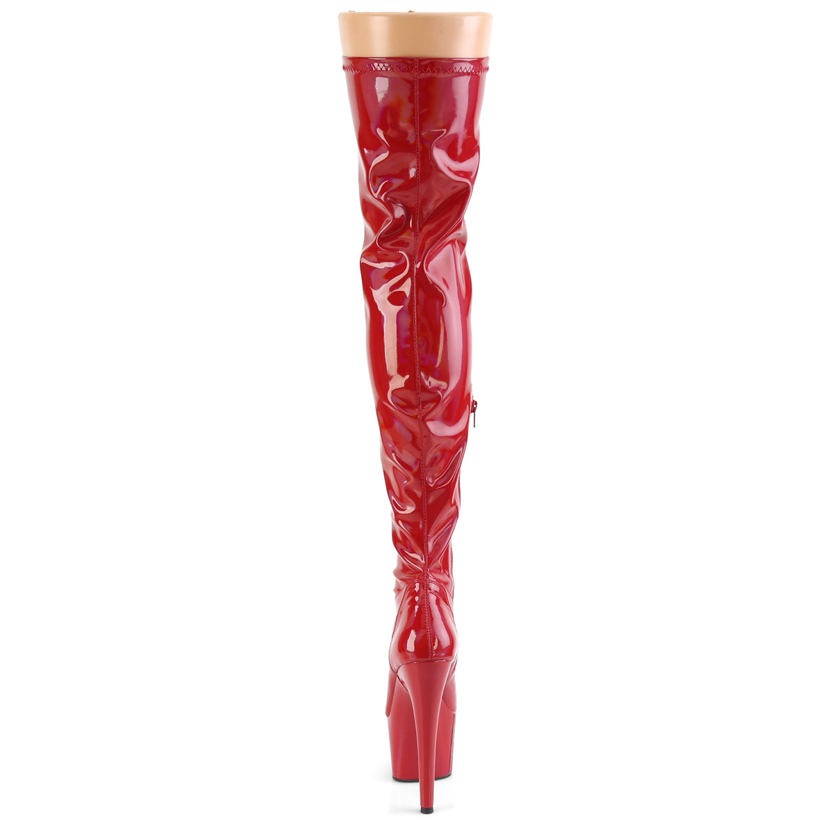 ADORE-3000HWR Pleaser 7" Heel Red Pole Dancing Thigh Highs-Pleaser- Sexy Shoes Fetish Footwear