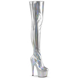 adore 3000hwr pleaser silver str holo silver holo platforms exotic dancing
