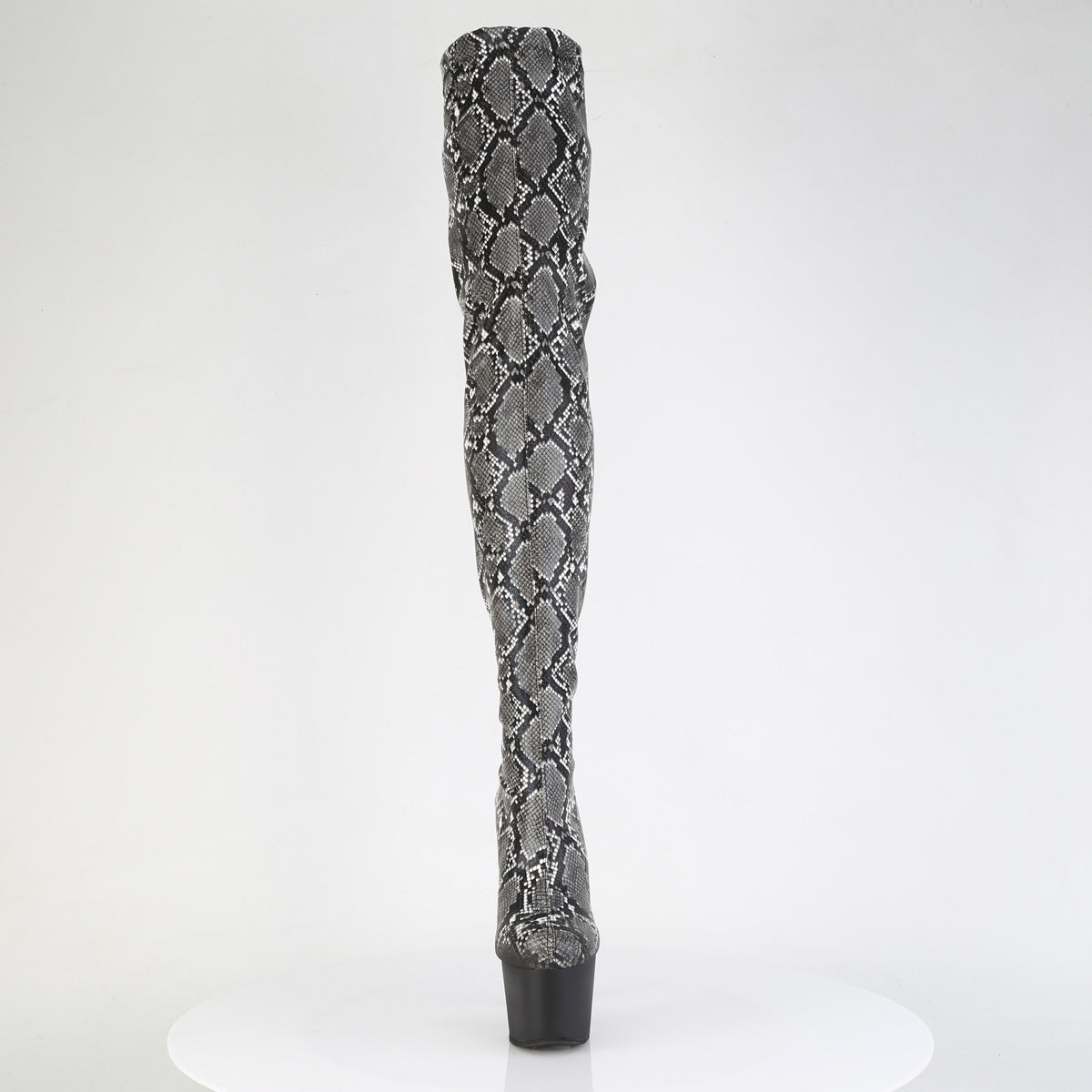 ADORE-3008SP-BT Pleaser Pole Dancing Snake Print Thigh High Boots