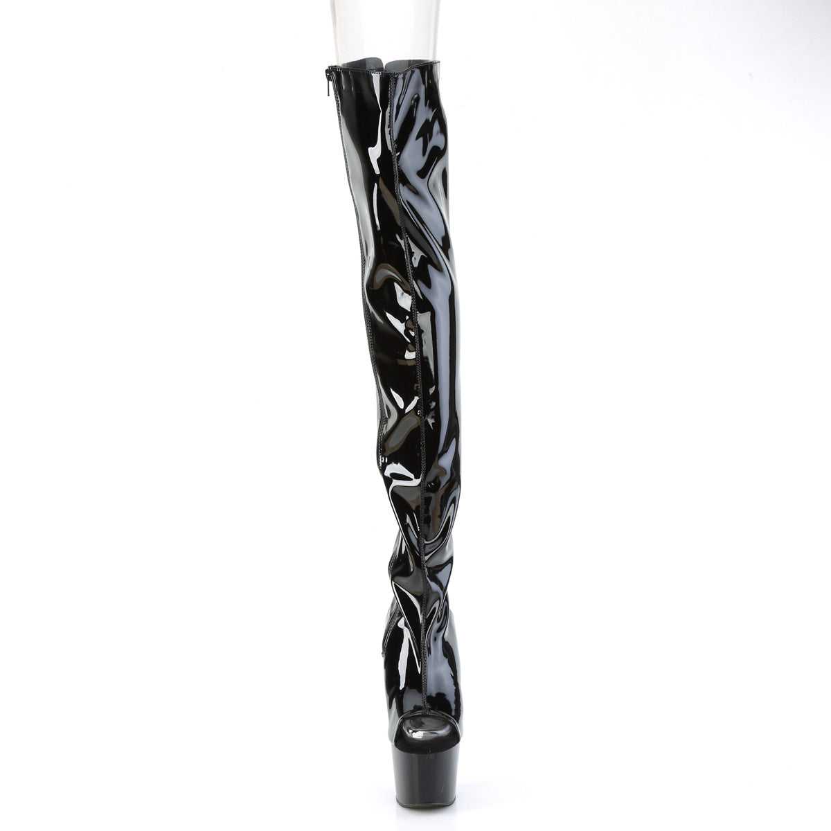 adore 3017 pleaser blk str pat blk platforms exotic dancing
