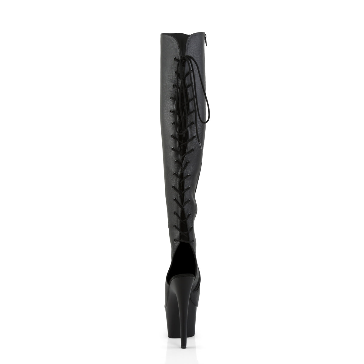 ADORE-3019 7" Heel Black Pole Dancing Thigh High Boots-Pleaser- Sexy Shoes Fetish Footwear
