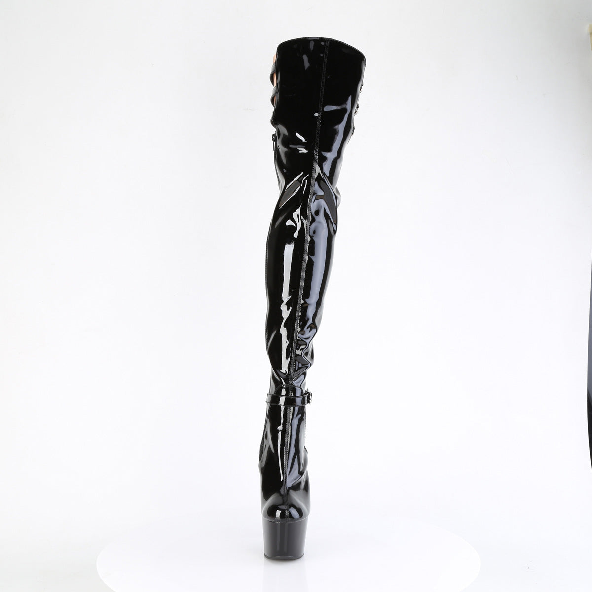 adore 3055 pleaser sexy footwear blk str pat blk