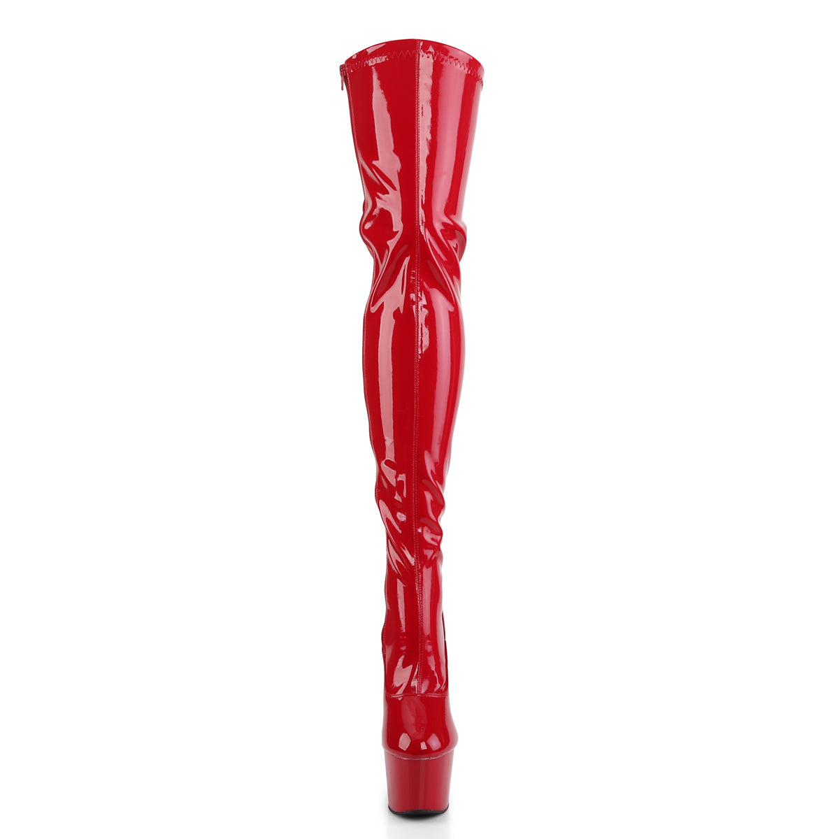 ADORE-3063 Pleaser 7 Inch Heel Red Pole Dancing Kinky Boots-Pleaser- Sexy Shoes Alternative Footwear