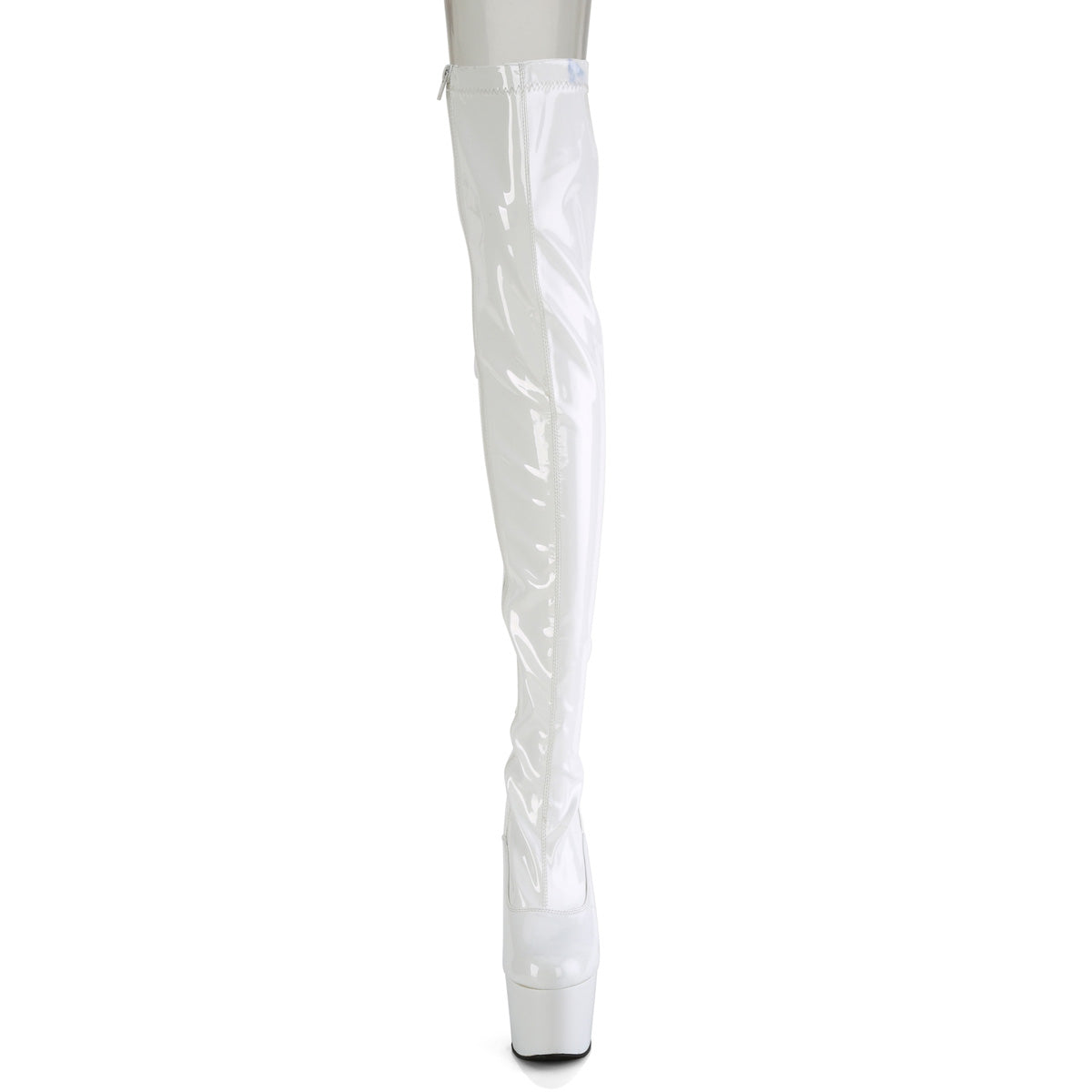 adore 3063 pleaser sexy footwear wht str pat wht