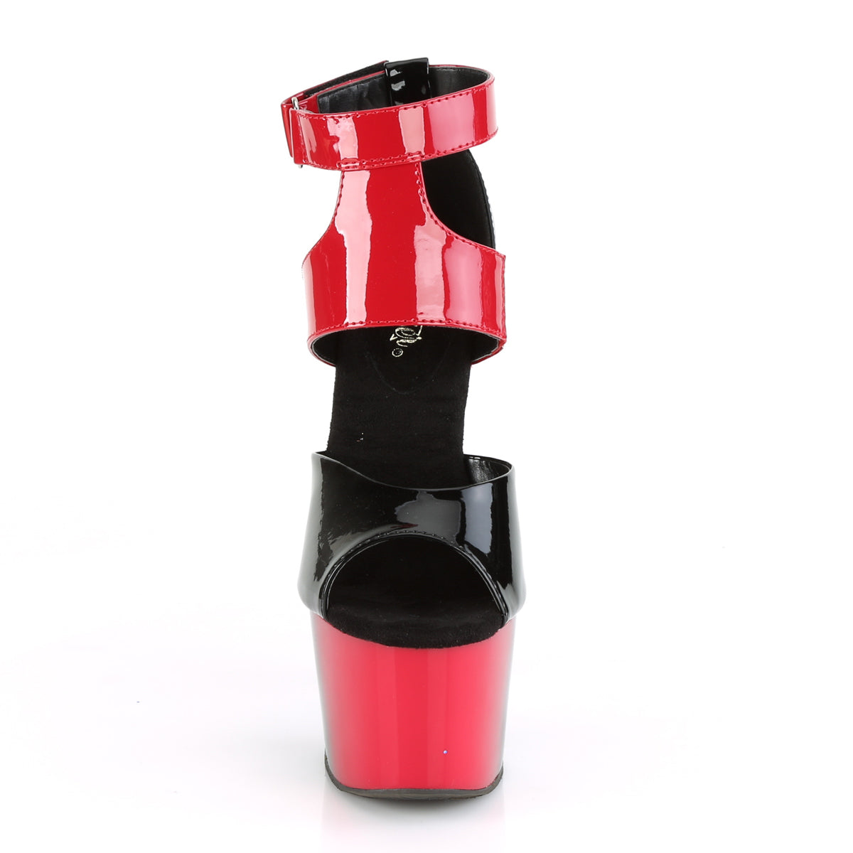 adore 700 16 pleaser platforms exotic dancing sexy black red patent red black fetish footwear