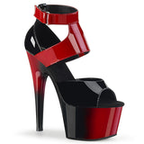 Black Red 7 Inch Exotic Platform Platform Shoes -  Pleaser ADORE-700-16