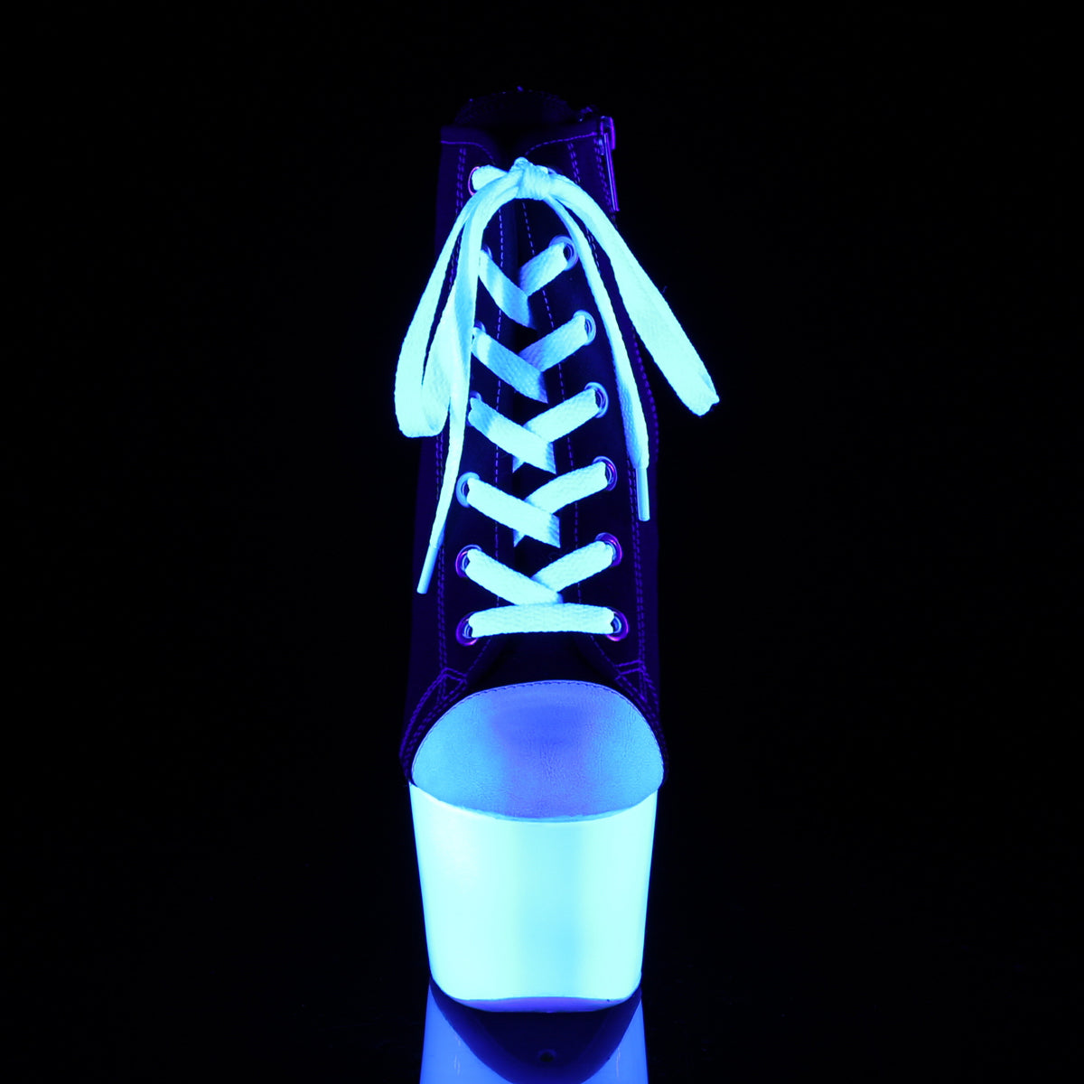 adore 700sk 02 sexy pleaser shoes high heels uv neon baseball style stripper shoes black canvas