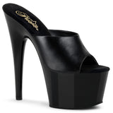 Black Leather 7 Inch Platform Kinky Platform Shoes -  Pleaser ADORE-701