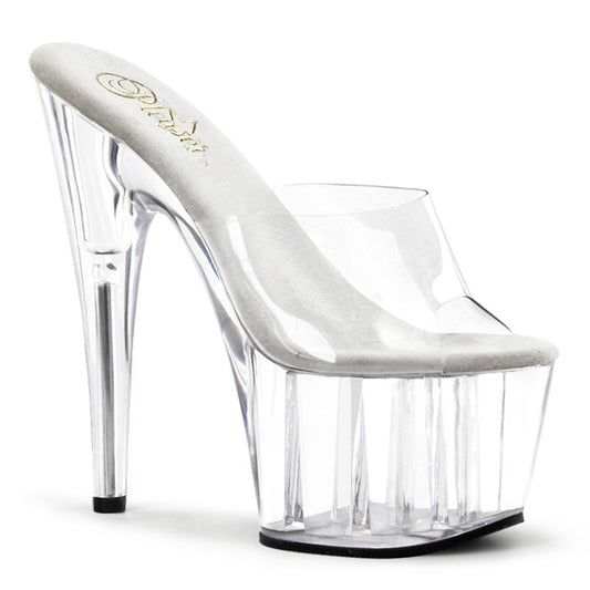 ADORE-701 Pleasers Sexy 7 Inch Heel Clear Pole Dancing Sandals