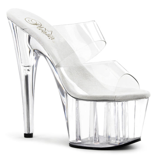 ADORE-702 Pleaser 7" Heel Clear Strippers Platform Sandals-Pleaser- Sexy Shoes