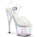 ADORE-708HT Pleaser 7" Holographic Tinted Platform Exotic Dancing Heels