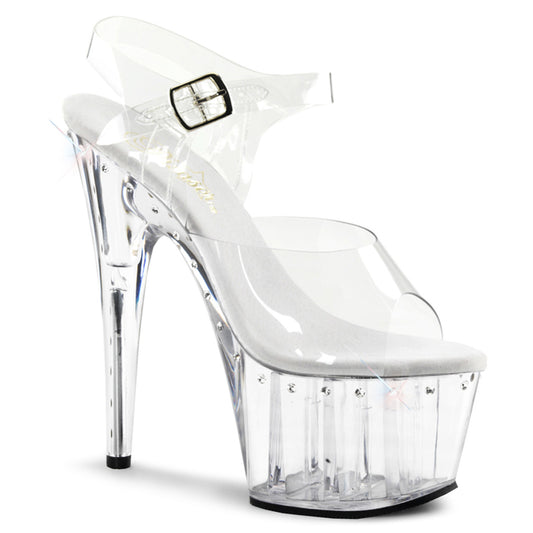 ADORE-708LS Pleasers 7 Inch Heel Clear Pole Dancing Shoes-Pleaser- Sexy Shoes