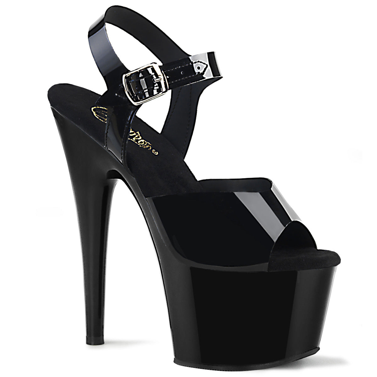 ADORE-708N Pleaser Sexy 7 Inch Heel Black Pole Dancer Shoes-Pleaser- Sexy Shoes