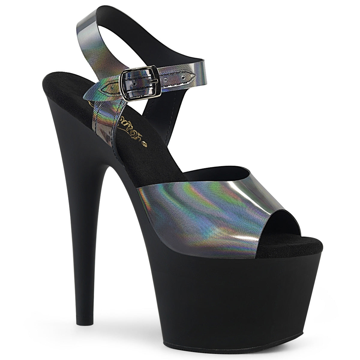 ADORE-708N-DT Pleaser Sexy 7" Heel Pewter Pole Dancer Shoes