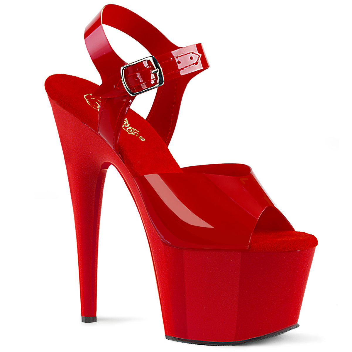 ADORE-708N Pleasers Sexy 7 Inch Heel Red Pole Dancer Shoes