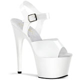 White 7 Inch Exotic Platform Shoes -  Pleaser ADORE-708N