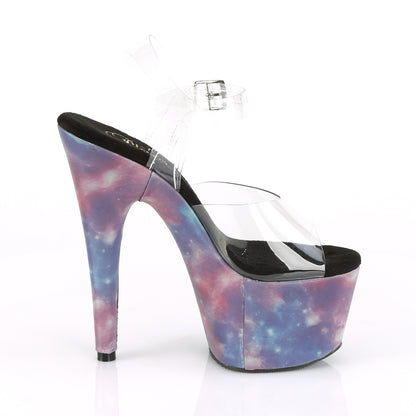 ADORE-708REFL 7 Inch Heel Clear Purple-Blue Fetish Sandals-Pleaser- Sexy Shoes Fetish Heels
