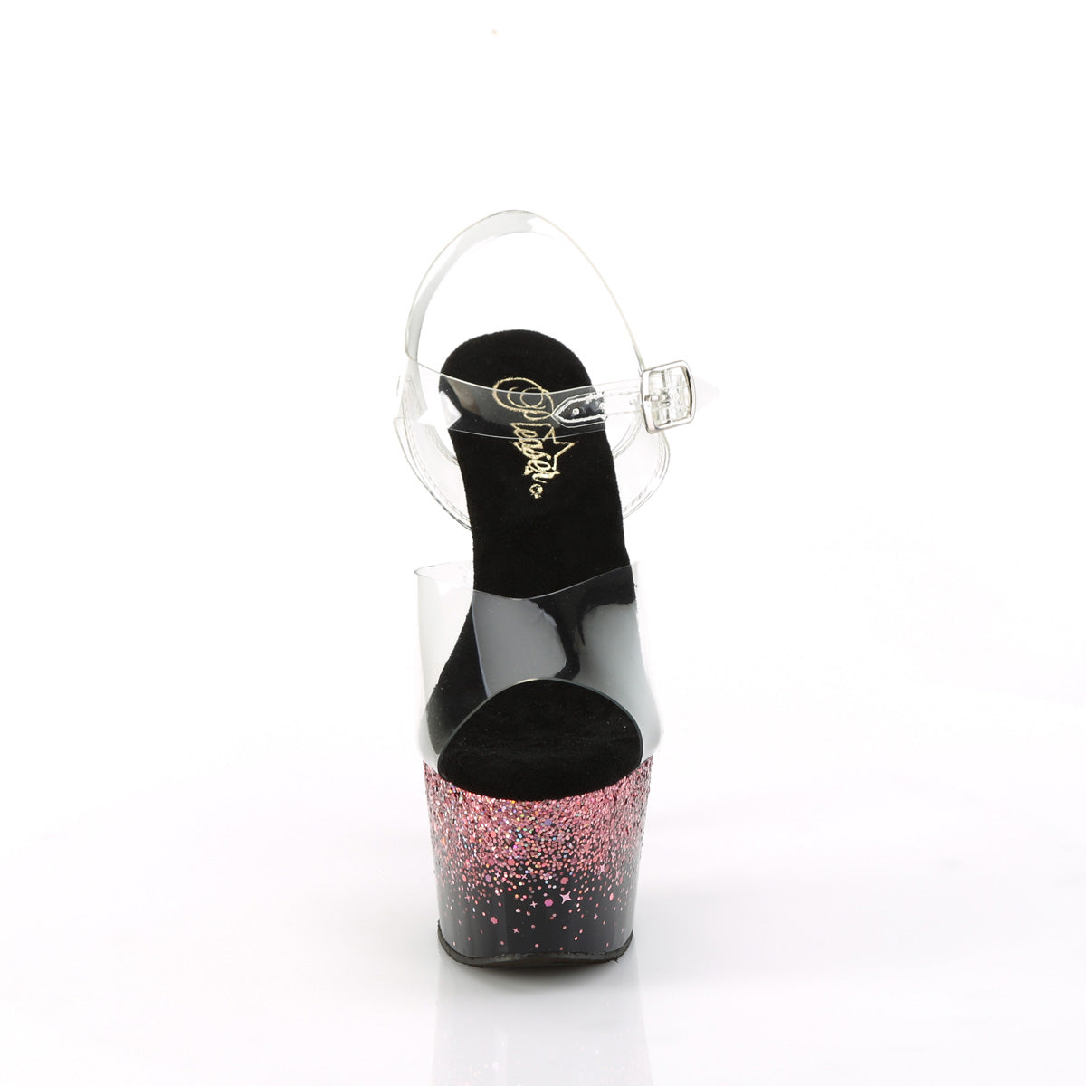 ADORE-708SS Pleaser Black-Pink Multi Glitter Platform Exotic Dancing Heels