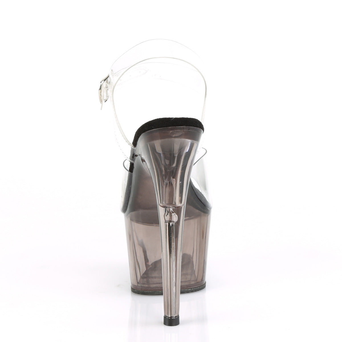 ADORE-708T 7" Heel Clear and Smoke Tinted Pole Dancing Shoes-Pleaser- Sexy Shoes Fetish Footwear