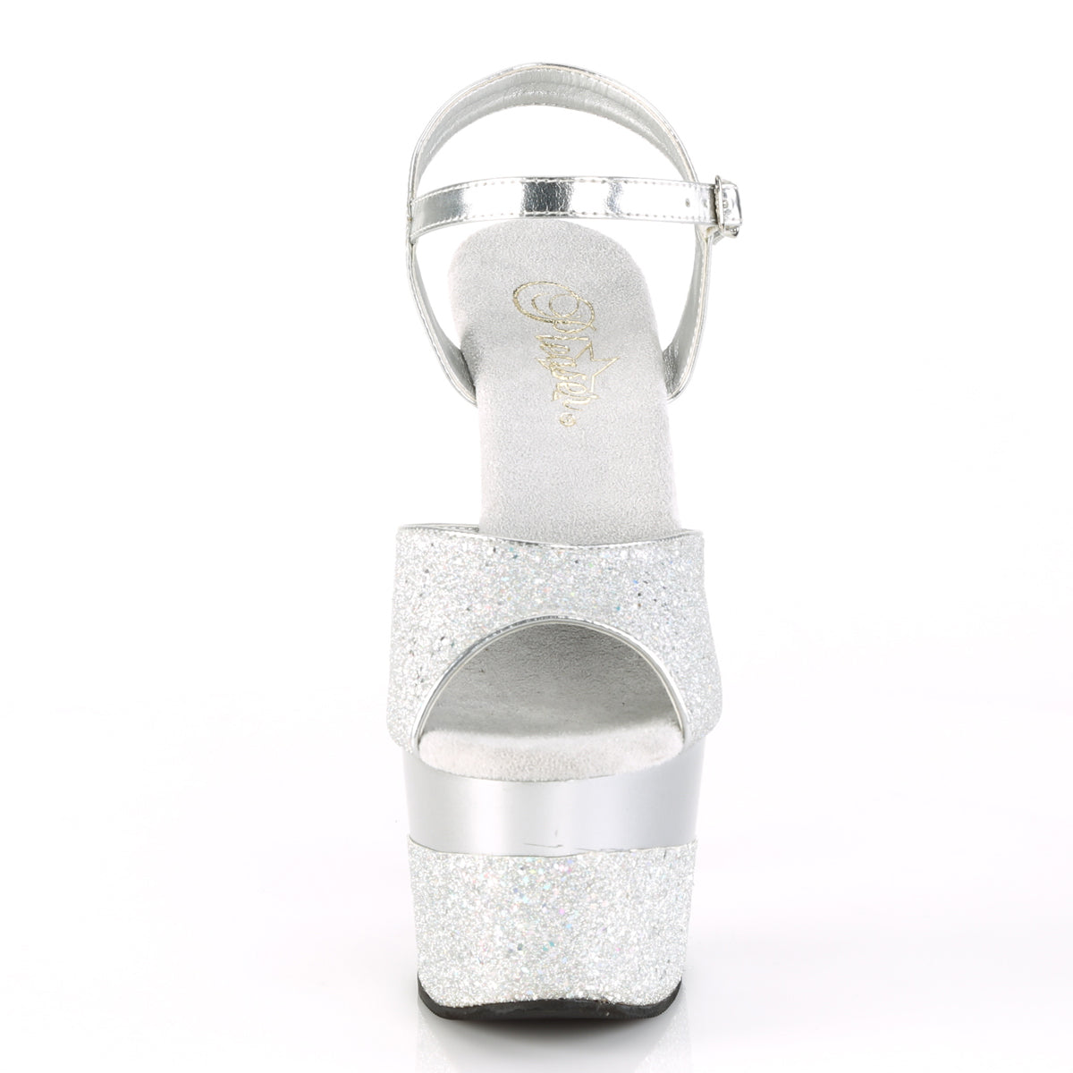 ADORE-709-2G 7" Heel Silver Glitter Pole Dancing Shoes-Pleaser- Sexy Shoes Alternative Footwear