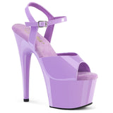 ADORE-709 Pleaser 7" Lavender Patent Platform Exotic Dancing High Heels