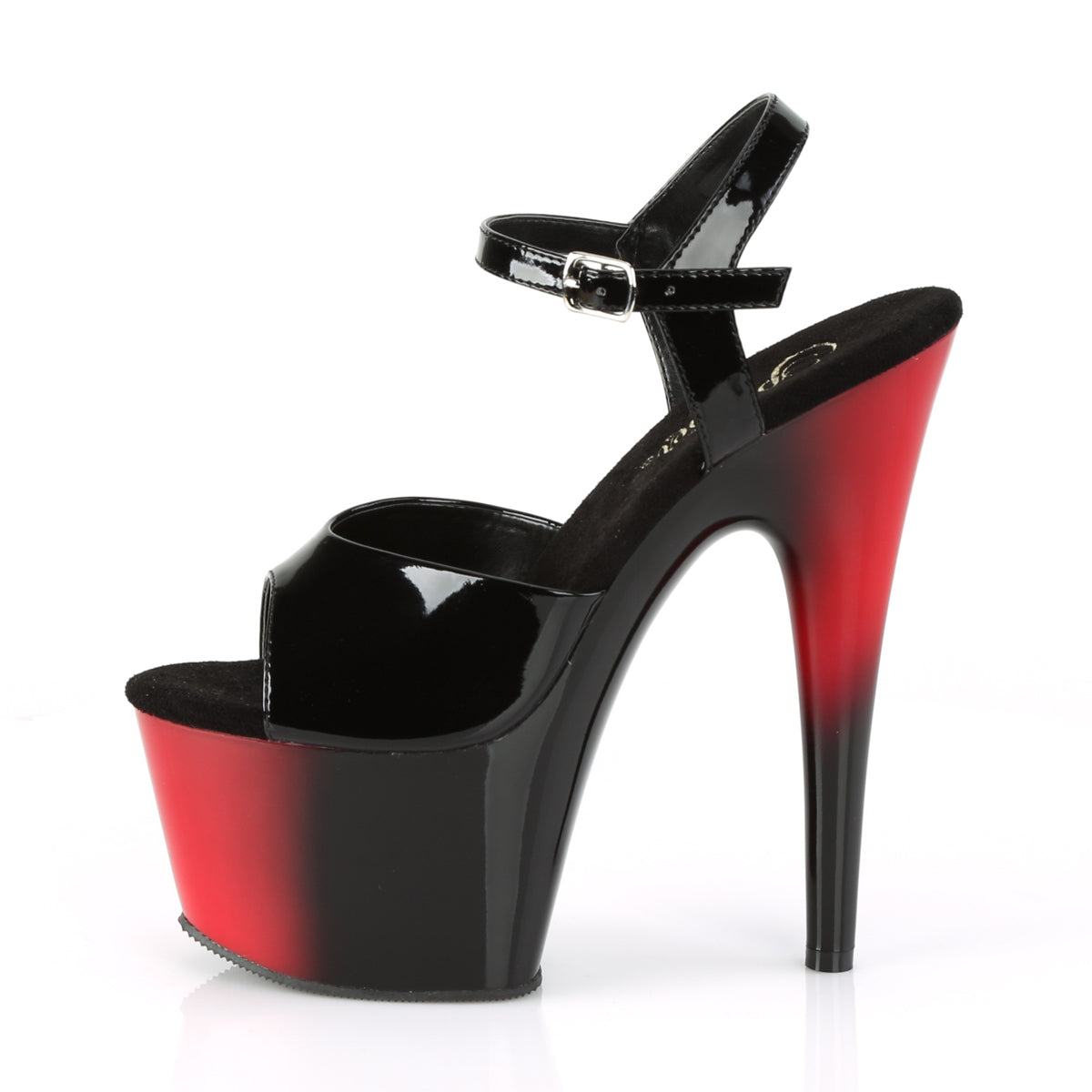 ADORE-709BR Pleaser 7" Heel Black and Red Pole Dancing Shoes-Pleaser- Sexy Shoes Pole Dance Heels